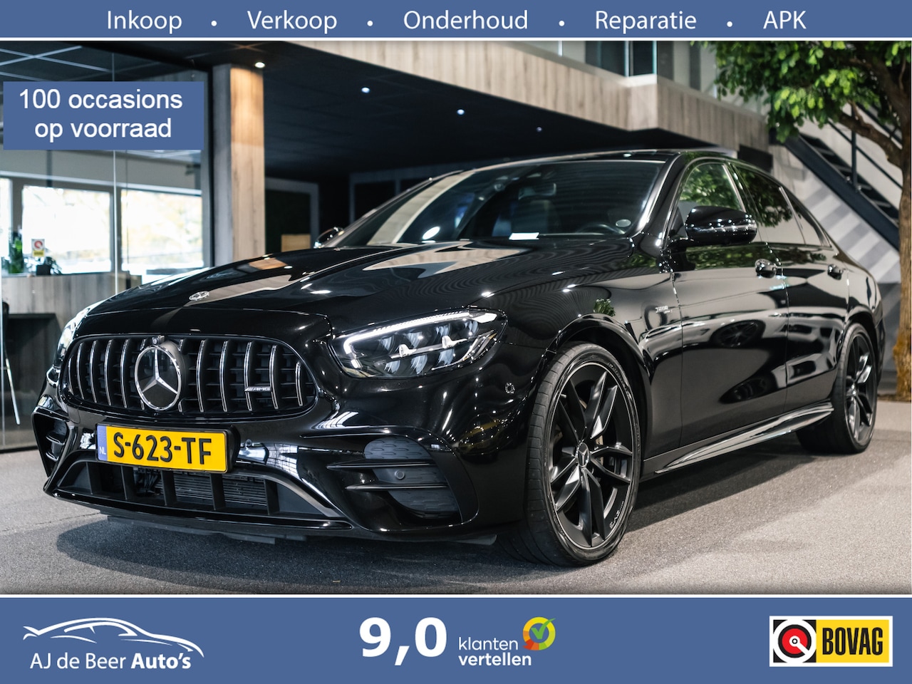 Mercedes-Benz E-klasse - AMG 53 4MATIC Panorama | Burmester | HUD | Trekhaak | Full optie - AutoWereld.nl