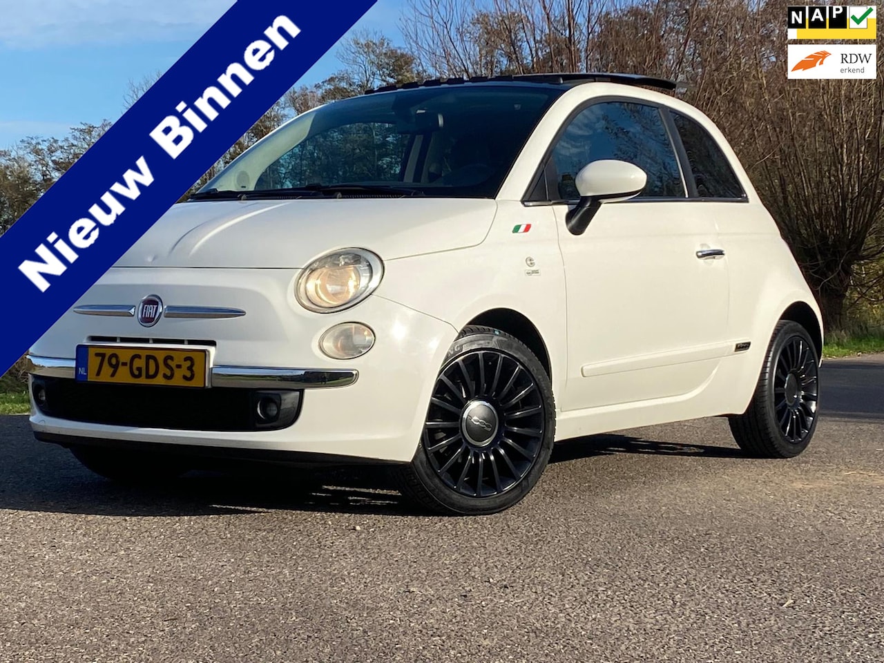 Fiat 500 - 1.4-16V Sport AIRCO LEDER-STOF INTERIEUR SCHUIF-KANTELDAK LMV 16" VOLLEDIG DEALER ONDERHOU - AutoWereld.nl