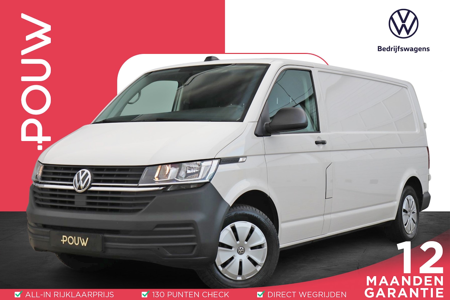 Volkswagen Transporter - 2.0 TDI 90pk L2H1 28 | Navigatie | App Connect | Aluca Laadruimte Inrichting | Trekhaak | - AutoWereld.nl