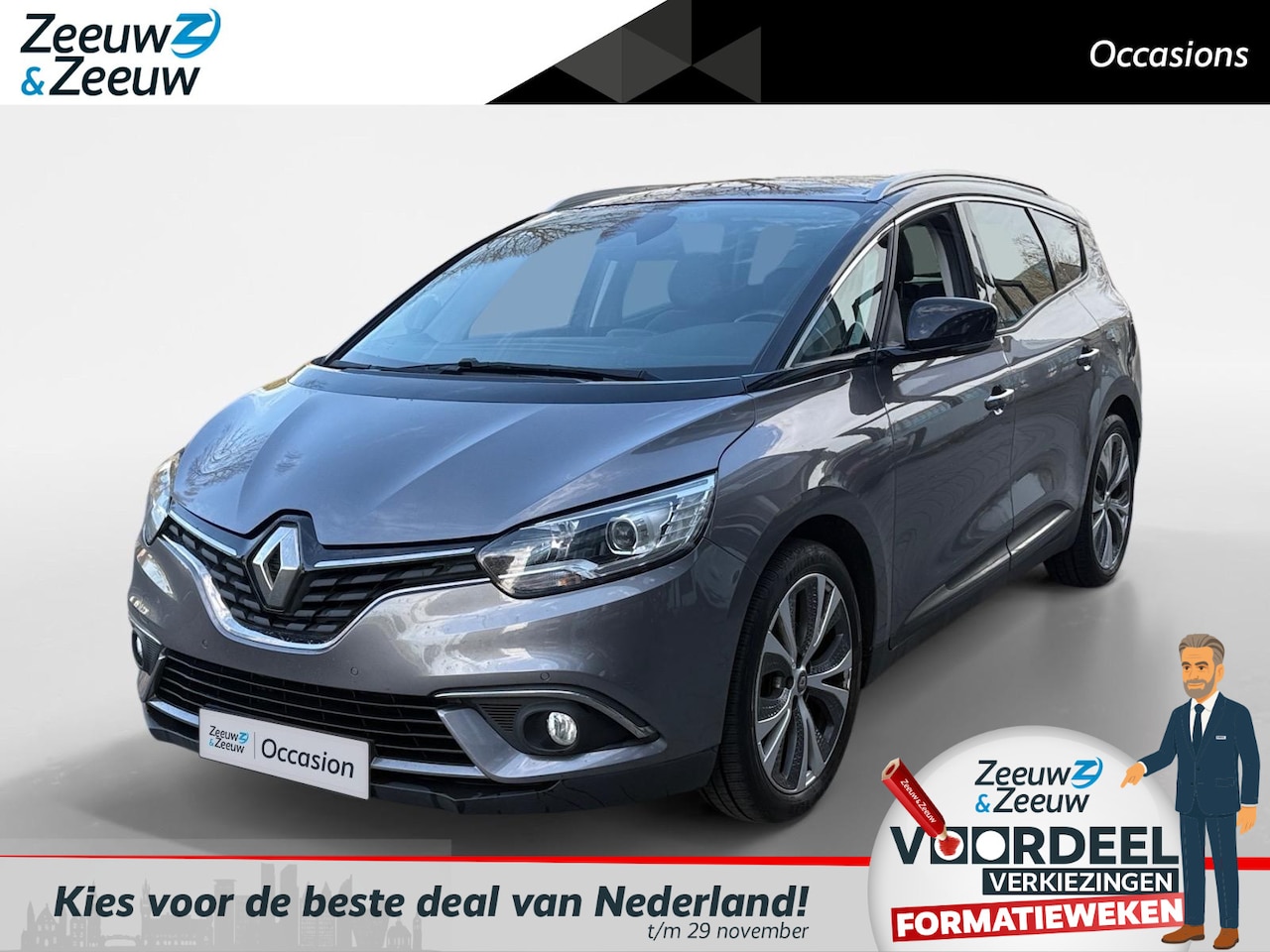 Renault Grand Scénic - 1.2 TCe Intens 7p. NAVI AIRCO CAMERA PARKEERSENSOREN CRUISE CONTROLE 7STOELEN BLUETOOTH ZE - AutoWereld.nl