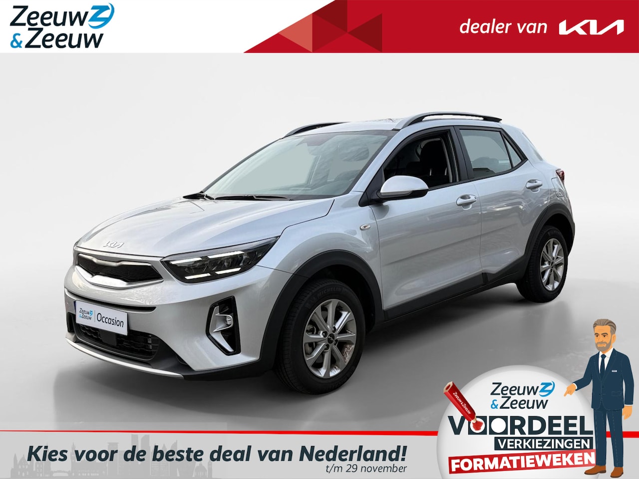 Kia Stonic - 1.0 T-GDi MHEV DynamicLine Eerste eigenaar | Navigatie | Achteruitrijcamera | Climate cont - AutoWereld.nl