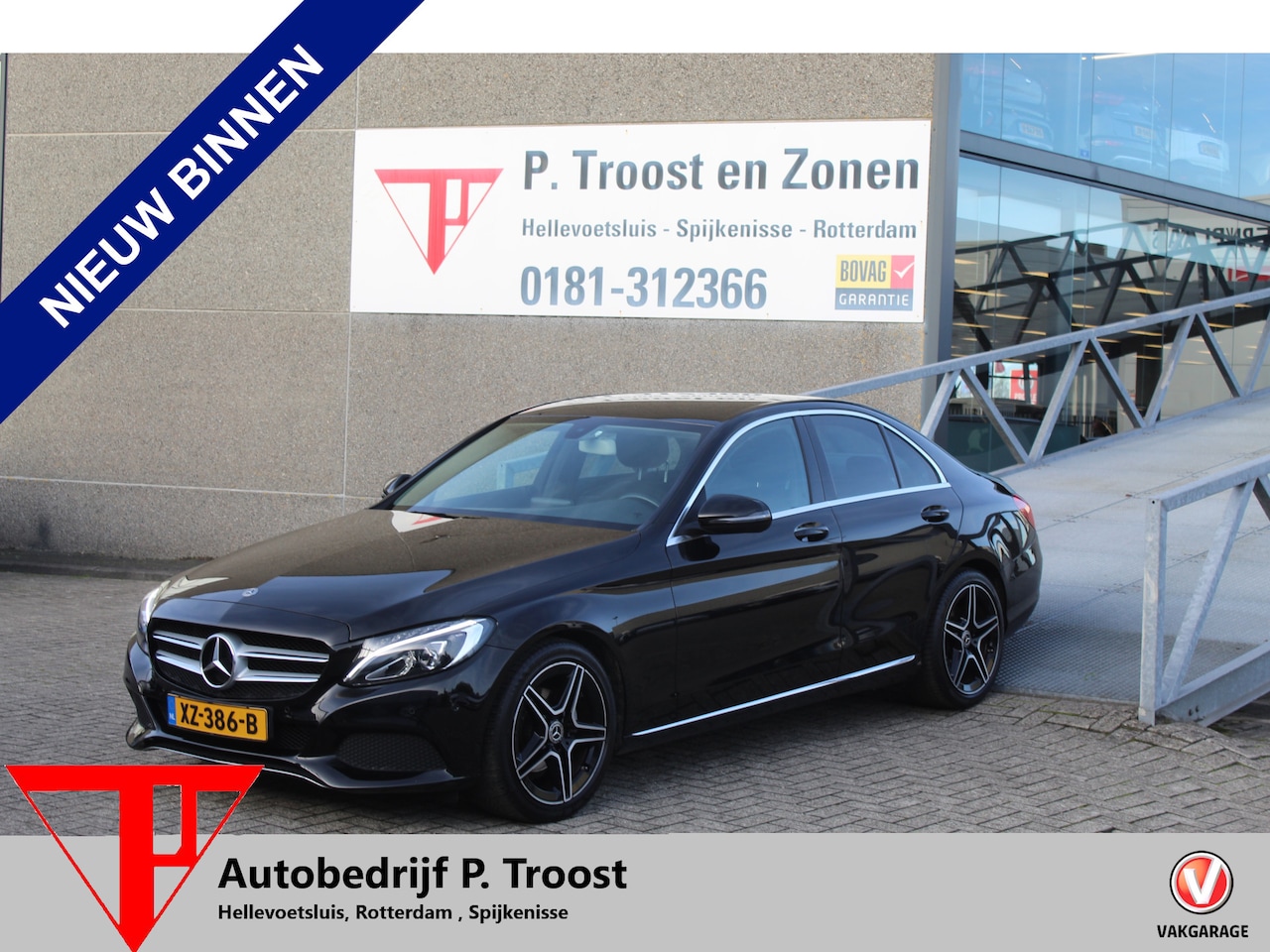 Mercedes-Benz C-klasse - 180 Premium Plus Lederen sportstoelen/Led lampen/Parkeersensoren/Trekhaak/Spiegel en stoel - AutoWereld.nl