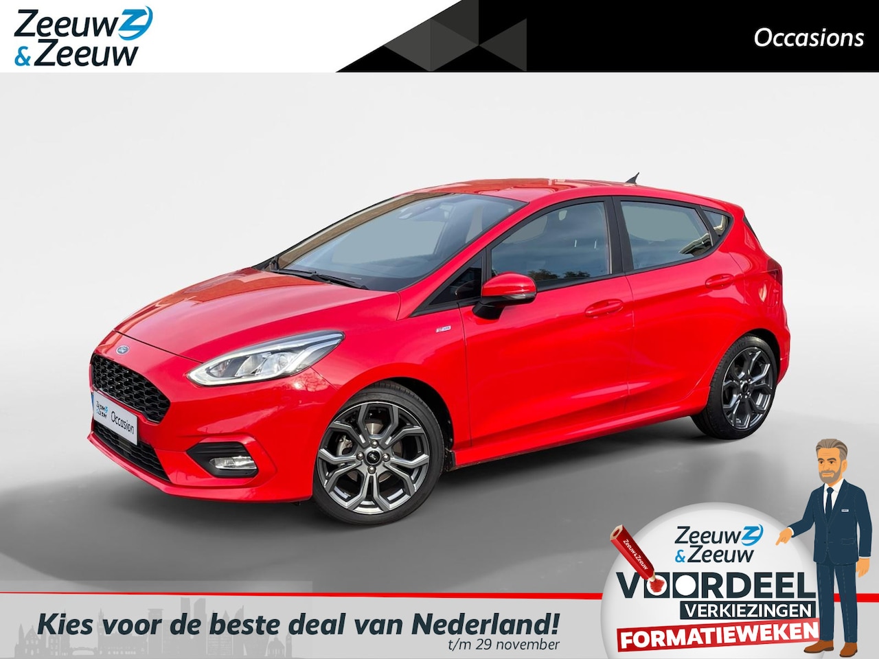 Ford Fiesta - 1.0 EcoBoost Hybrid ST-Line 125PK | Winter Pack | Climate Control | Cruise Control | Midde - AutoWereld.nl