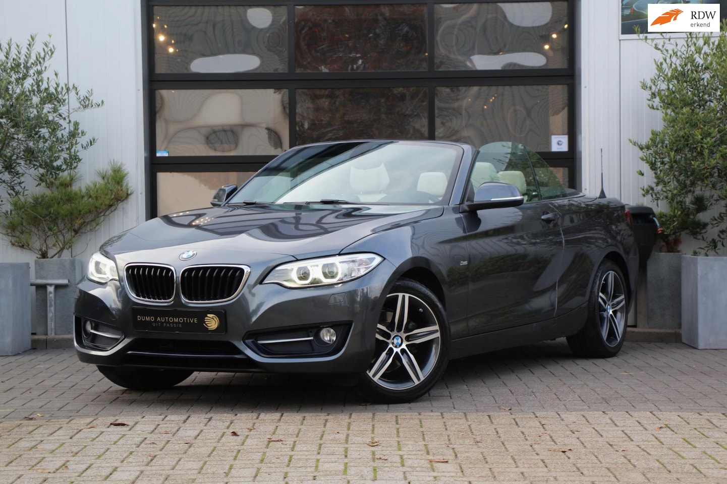 BMW 2-serie Cabrio - 218i Sportline - LEDER - NAVI - LED - PDC - STOEL VERW - ELEK KAP - CRUISE - DEALER OH! - AutoWereld.nl
