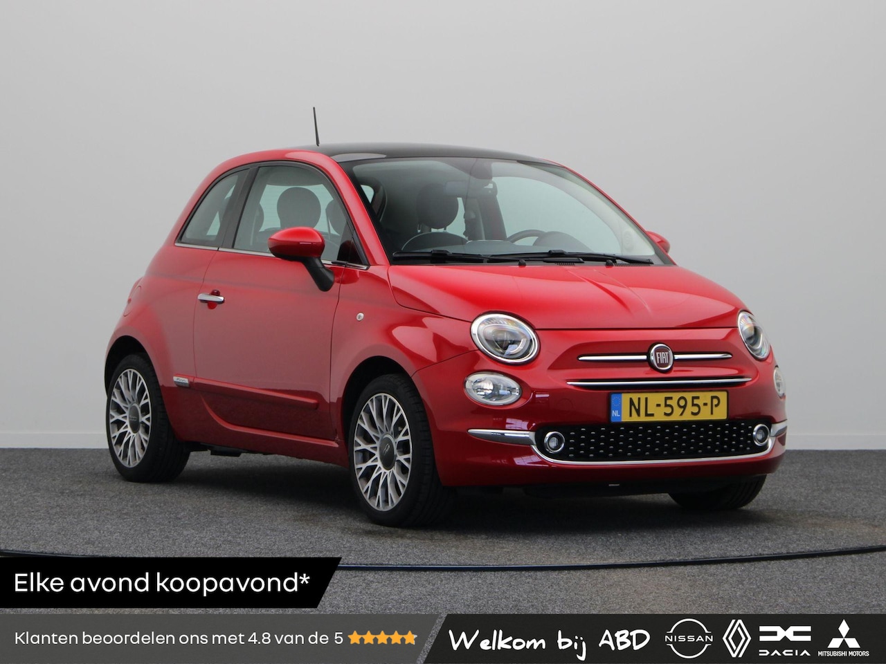 Fiat 500 - 1.2 Lounge | Panorama Dak | Climate Control | Navigatie | Lichtmetalen Velgen | Slechts 16 - AutoWereld.nl