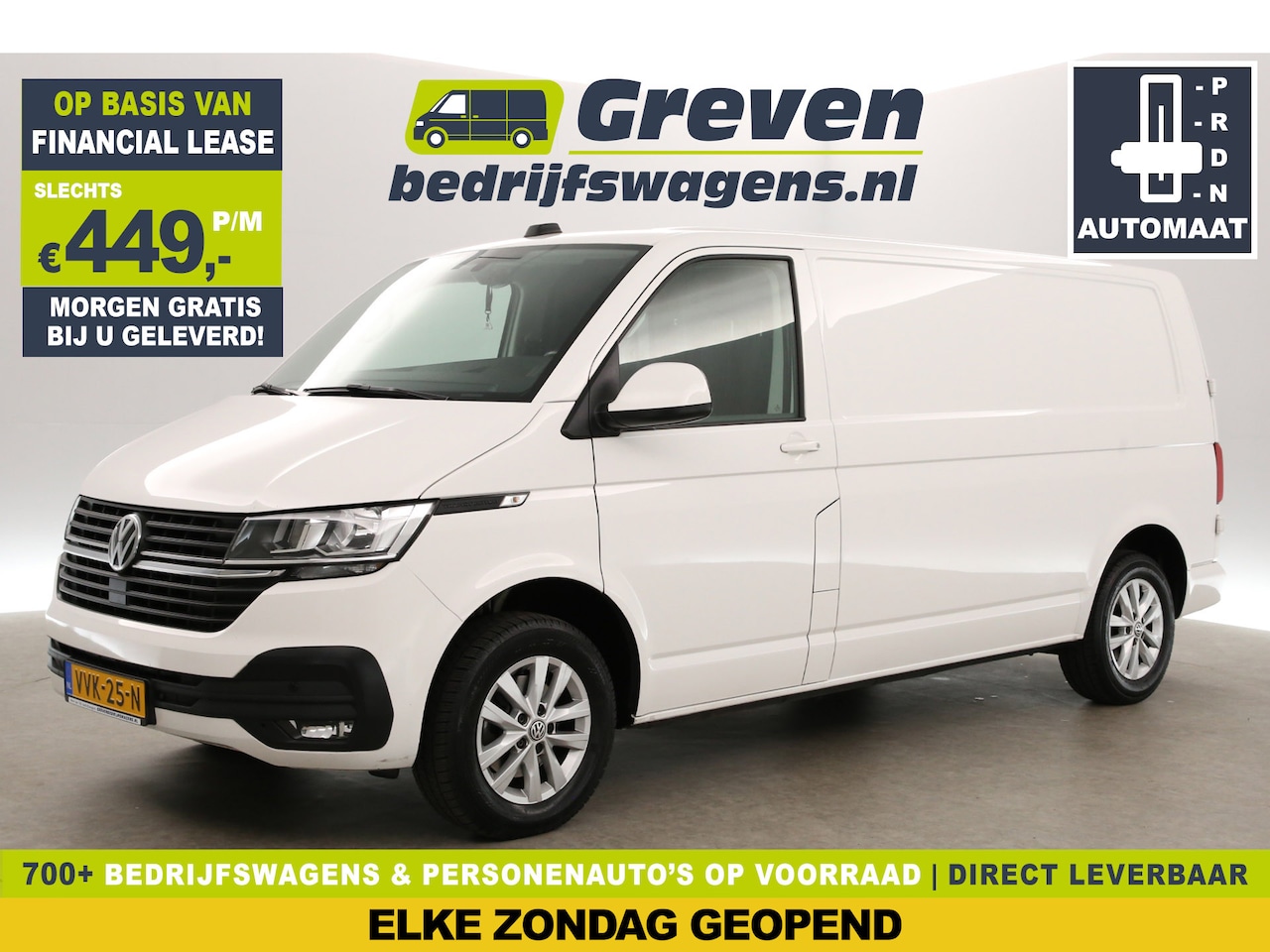 Volkswagen Transporter - 2.0 TDI L2H1 | 150PK | Automaat | Carplay | Trekh. | Airco | Carplay | Cruise | Navi | Par - AutoWereld.nl