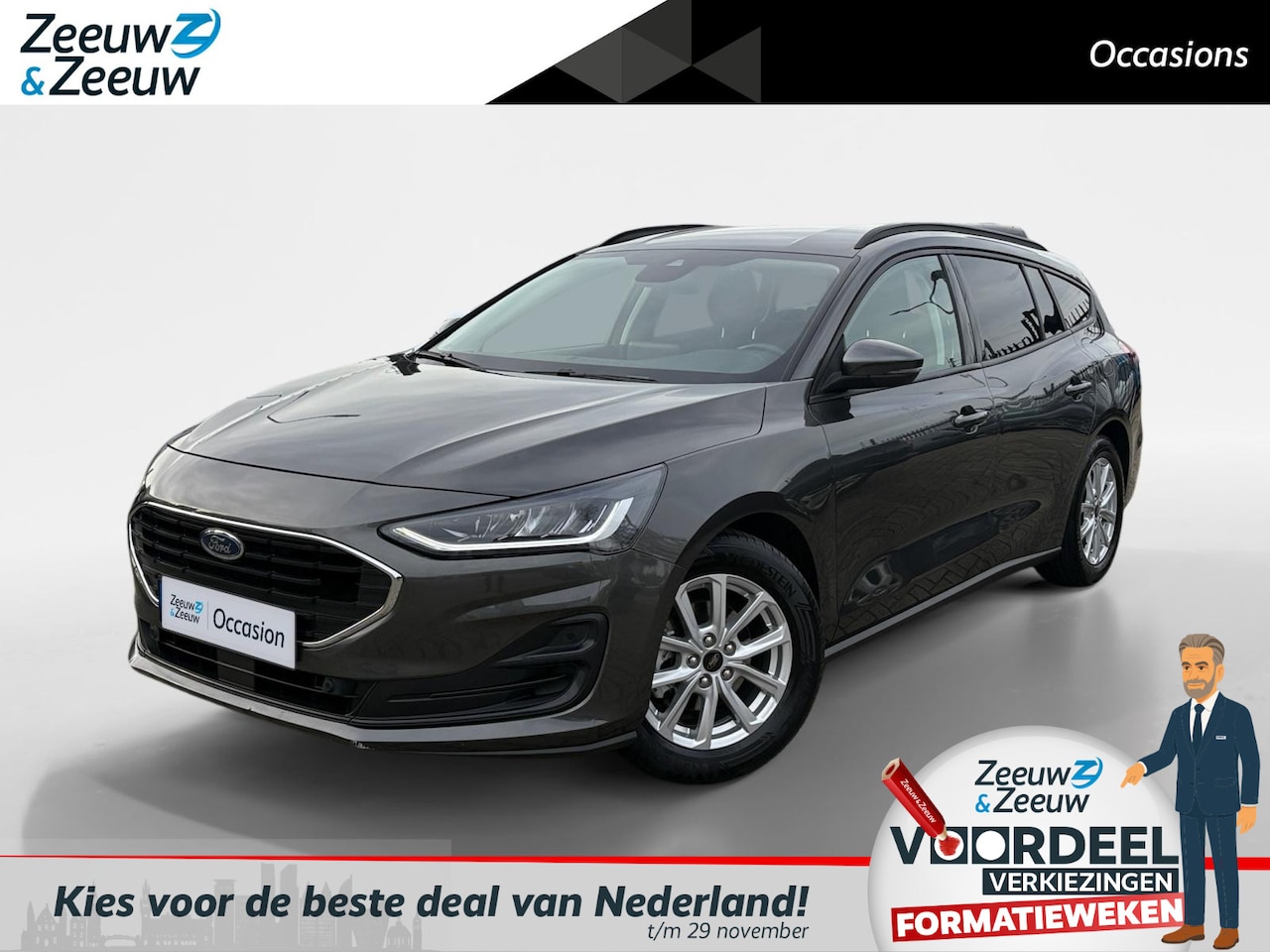 Ford Focus Wagon - 1.0 EcoBoost Hybrid Connected NL Auto |Dealer onderhouden| Winter Pack | Navigatie | Licht - AutoWereld.nl
