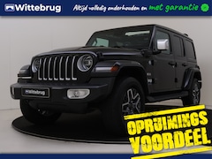 Jeep Wrangler Unlimited - 4xe 380PK Sahara | Leder Interieur | 4WD | Trekhaak | Parkeerhulp | Cabrio soft top