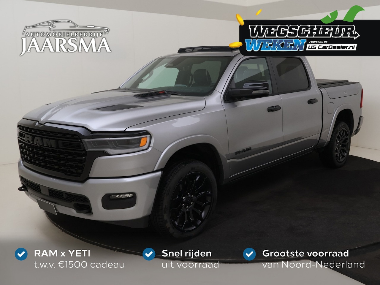 Dodge Ram 1500 - 3.0L SST H.O. 540PK Limited Night CrewCab 4x4 |Massage stoelen |Passenger display |Drive M - AutoWereld.nl