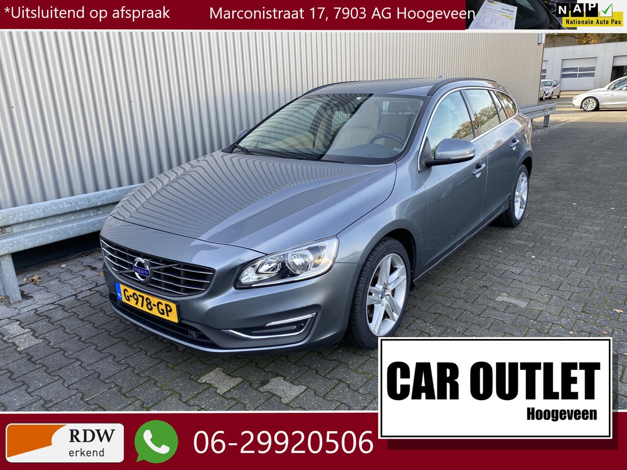 Volvo V60 - 2.0 D2 Summum Leer, Navi, CC, PDC & Cam, LM, nw. APK – Inruil Mogelijk – - AutoWereld.nl