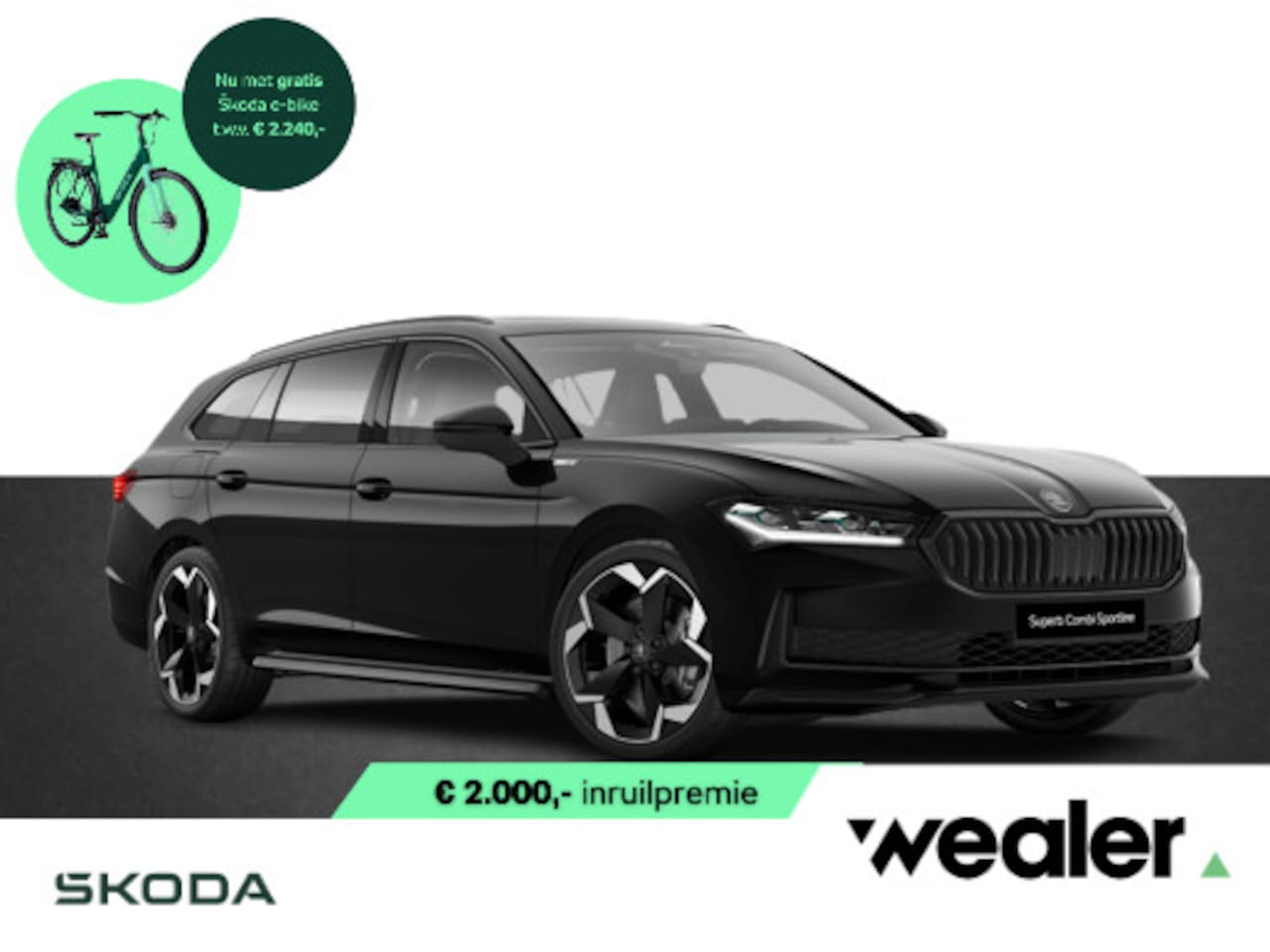 Skoda Superb Combi - Sportline Business 1.5 TSI PHEV 204 PK | Gratis E-Bike | 19" Lichtmetalen velgen | Panoram - AutoWereld.nl