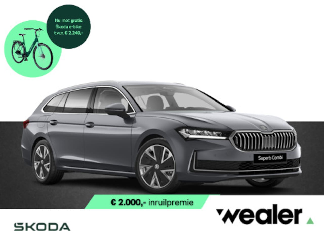 Skoda Superb Combi - Business Edition 1.5 TSI PHEV 204 PK | Gratis E-Bike | Trekhaak | 18" Lichtmetalen velgen - AutoWereld.nl