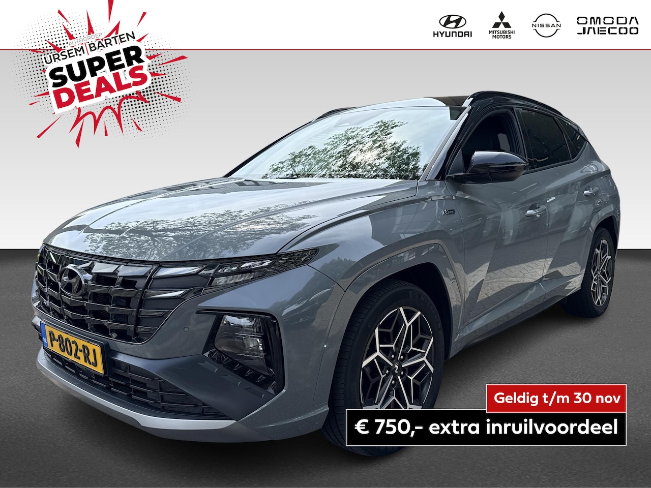 Hyundai Tucson - 1.6 T-GDI PHEV N Line 4WD 1.6 T-GDI PHEV N Line 4WD | zwart dak - AutoWereld.nl