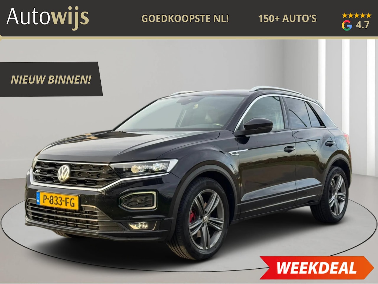 Volkswagen T-Roc - 1.5 TSI Sport Business R|R-LINE 3X|LED|AUT|CARPLAY|PDC|ACC|NAVI - AutoWereld.nl