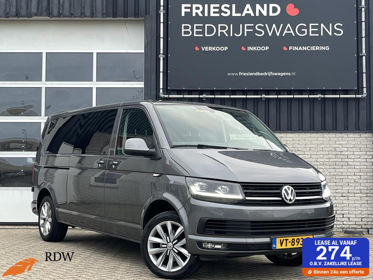 Volkswagen Transporter - 2.0 TDI 140pk Highline Dubbele Cabine Trekhaak/Cruise/Carplay/Navi/18" - AutoWereld.nl