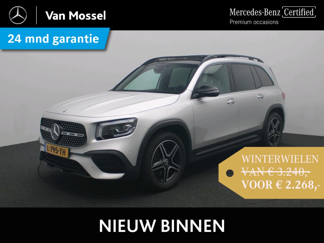 Mercedes-Benz GLB - 180 Business Solution AMG / Panoramadak/ Memory/ Night/ Sfeerverlichting/ El. Trekhaak - AutoWereld.nl
