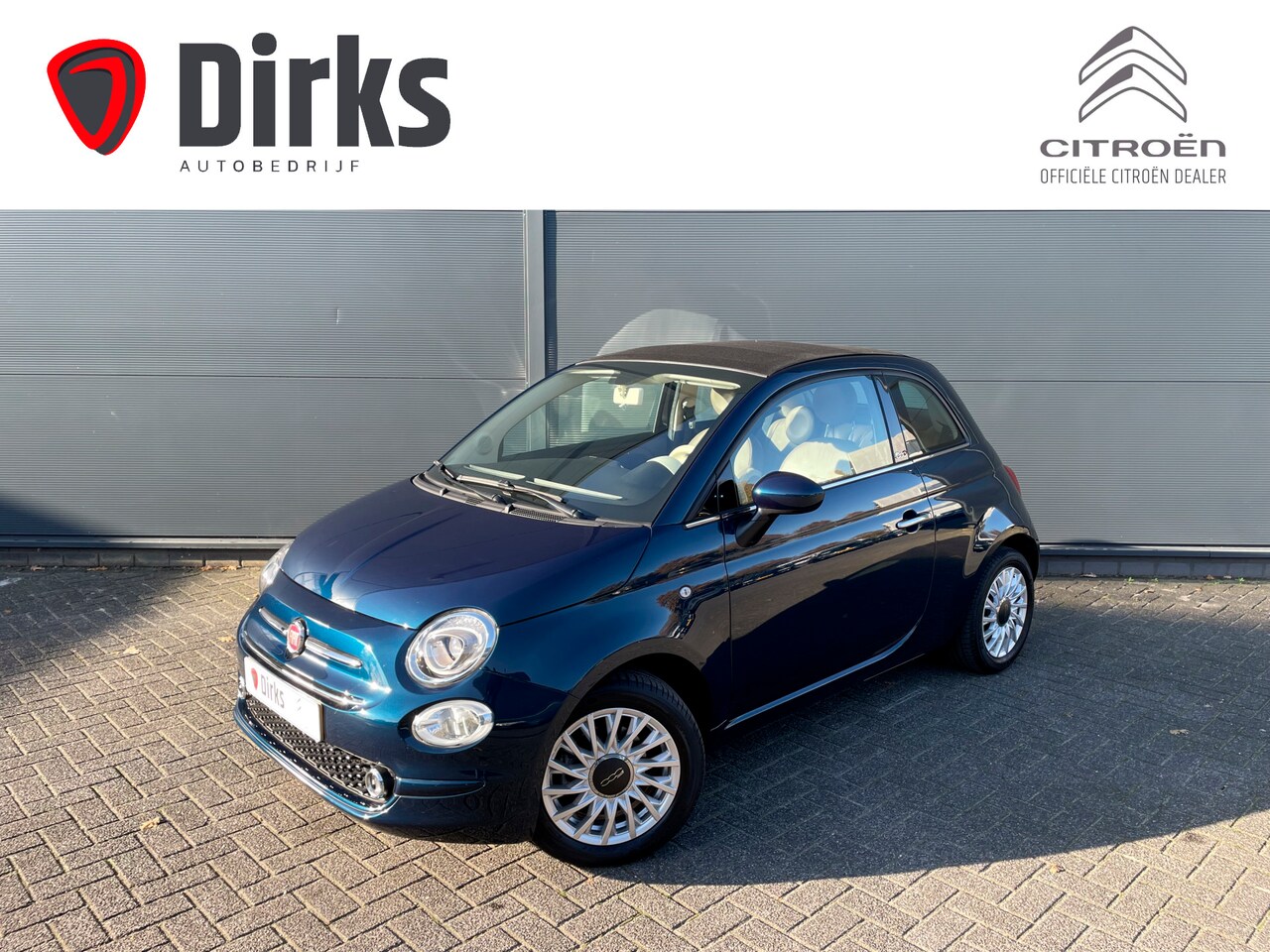 Fiat 500 C - 86pk Lounge (Navigatie - Leder - Stoelverwarming - Airco - Cruise Controle - 15"velgen) - AutoWereld.nl