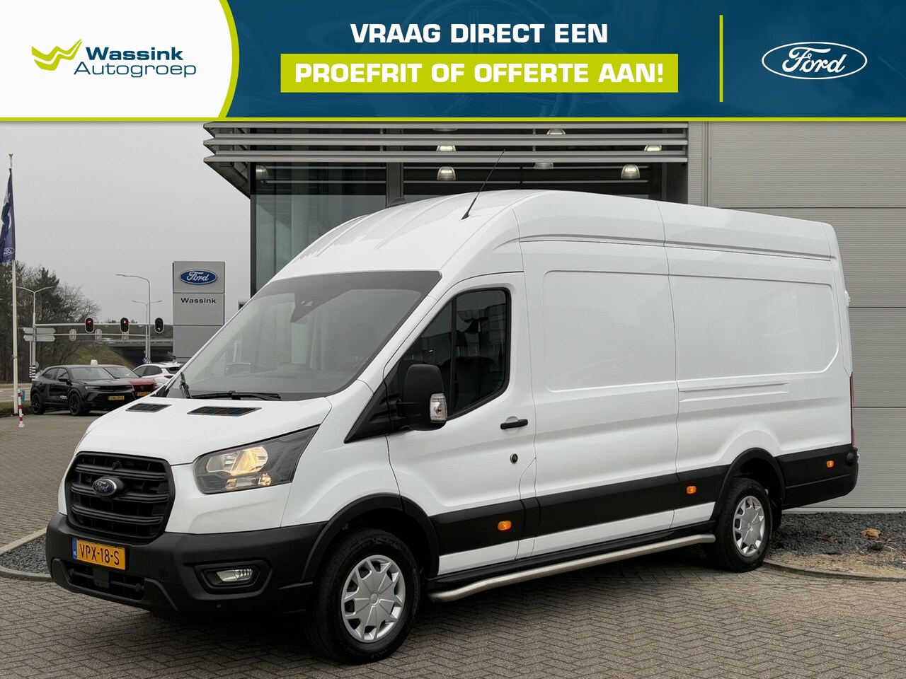 Ford Transit - GB 350 L4H3 TDCi 130pk RWD Trend | Side bars | Camera achter | Cruise control | Airco | - AutoWereld.nl