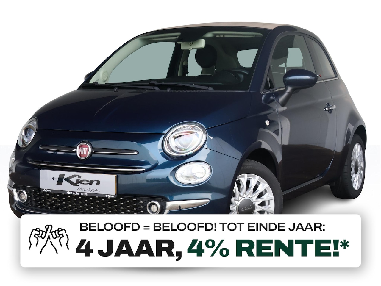 Fiat 500 C - 0.9 TwinAir Turbo Lounge | Groot Navi | Cruise Control | PDC achter | - AutoWereld.nl