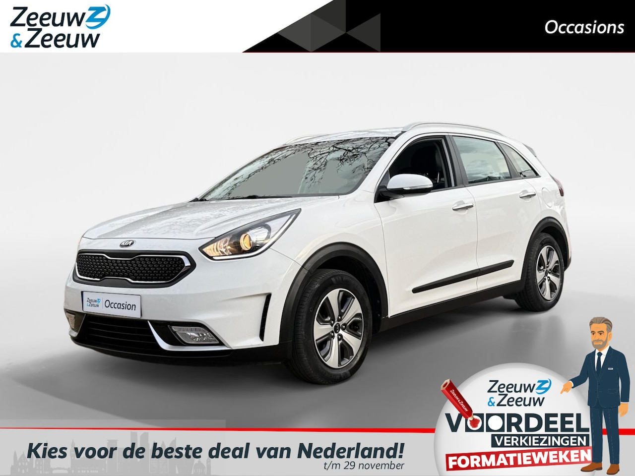 Kia Niro - 1.6 GDi Hybrid DynamicLine Dealer Onderhouden | Navigatie | Climate Control | Cruise Contr - AutoWereld.nl