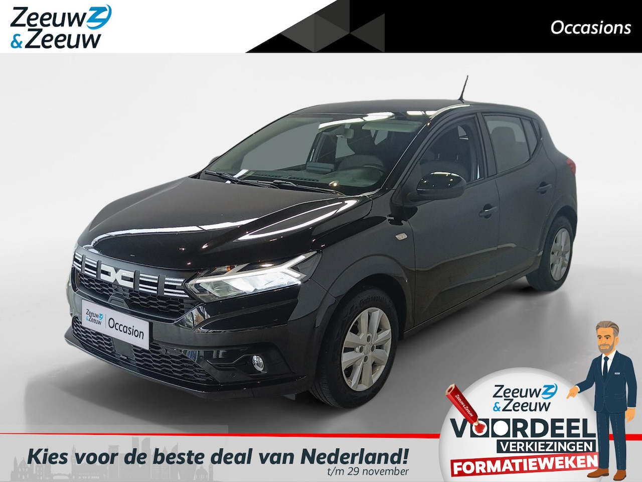 Dacia Sandero - 1.0 TCe 90 Expression *Navi APPLE Carplay/Android*Airco*Parkeersensoren*LED*IN NETTE STAAT - AutoWereld.nl