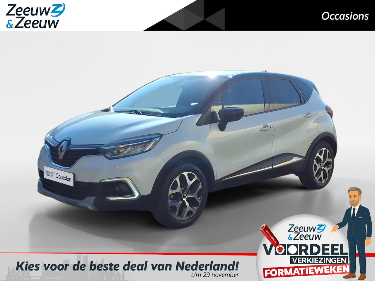 Renault Captur - 0.9 TCe Intens Airco/ECC | Navigatie | Trekhaak | Dealer onderhouden | 1 jaar Garantie - AutoWereld.nl