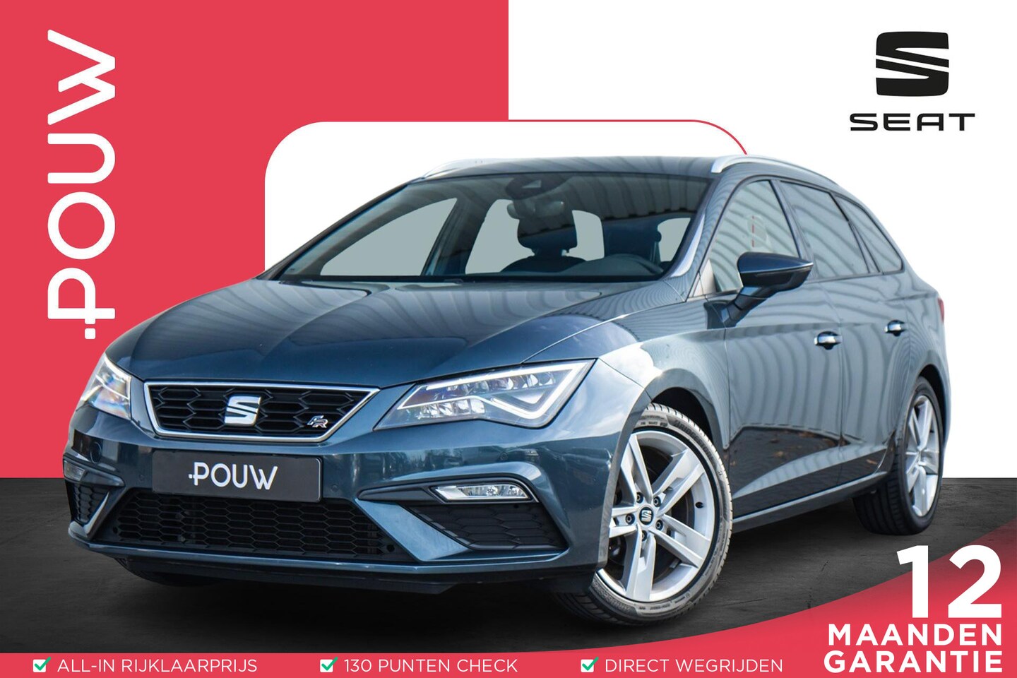 SEAT Leon ST - 1.5 TSI 130pk FR Business Intense | Trekhaak | Apple Carplay/Android Auto - AutoWereld.nl