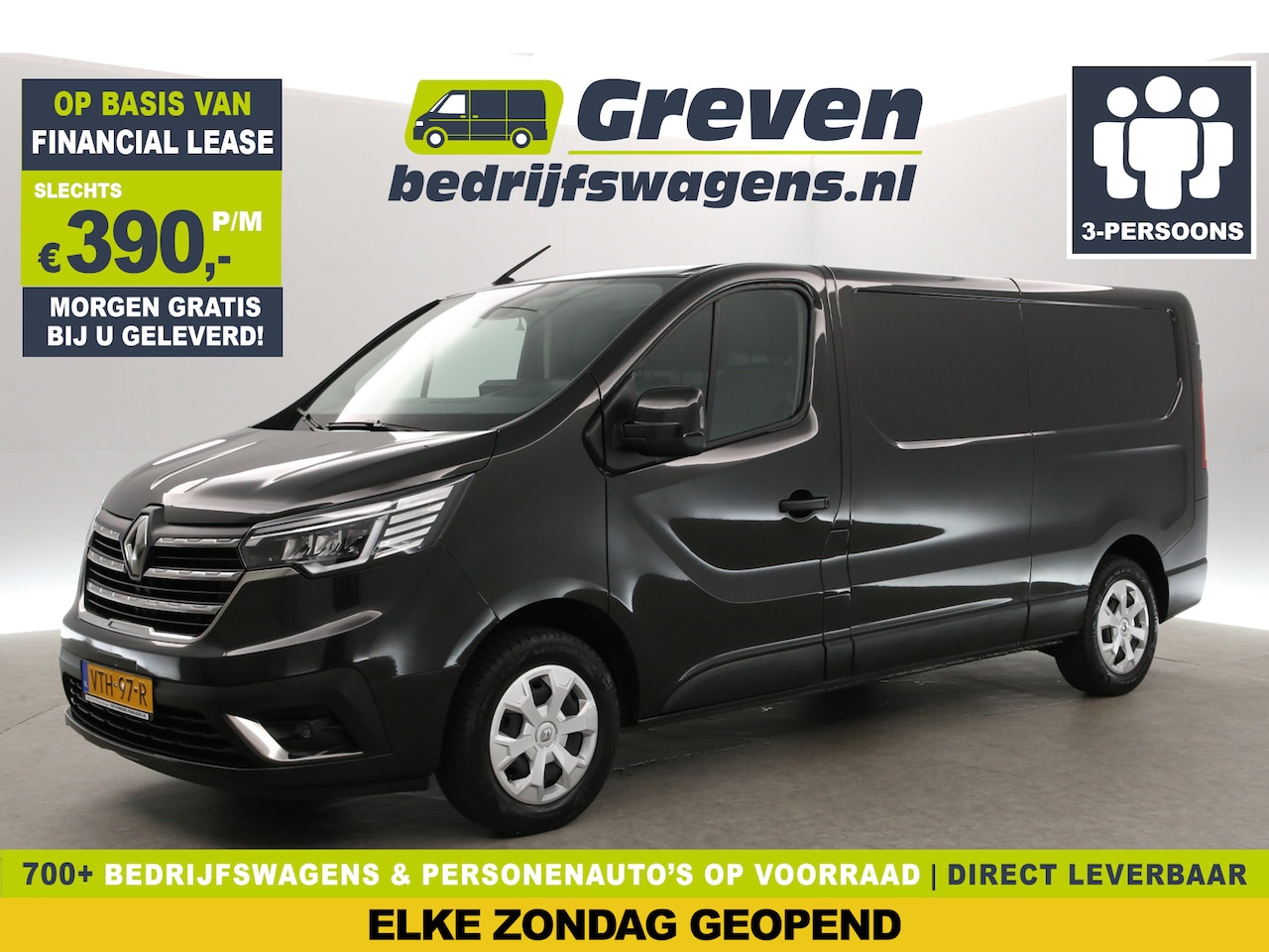 Renault Trafic - 2.0 dCi T30 L2H1 | Airco | Cruise | 3-Zits | Trekh. | Carplay | Navi | Parkeersens. - AutoWereld.nl