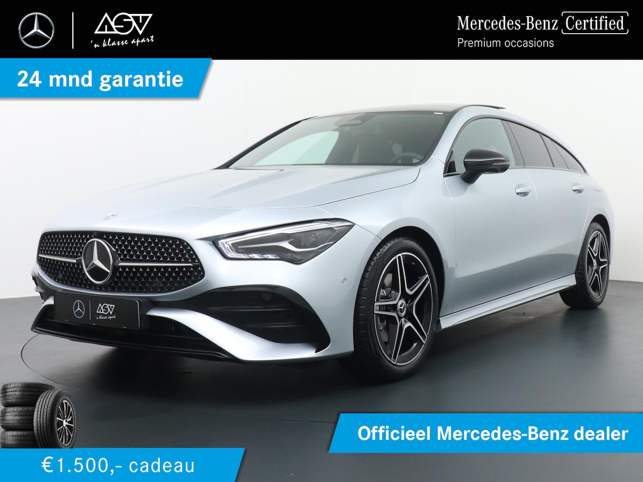 Mercedes-Benz CLA-klasse Shooting Brake - 180 Star Edition AMG Line | Panorama - Schuifdak | Burmester Surround Sound | 360° Camera - AutoWereld.nl