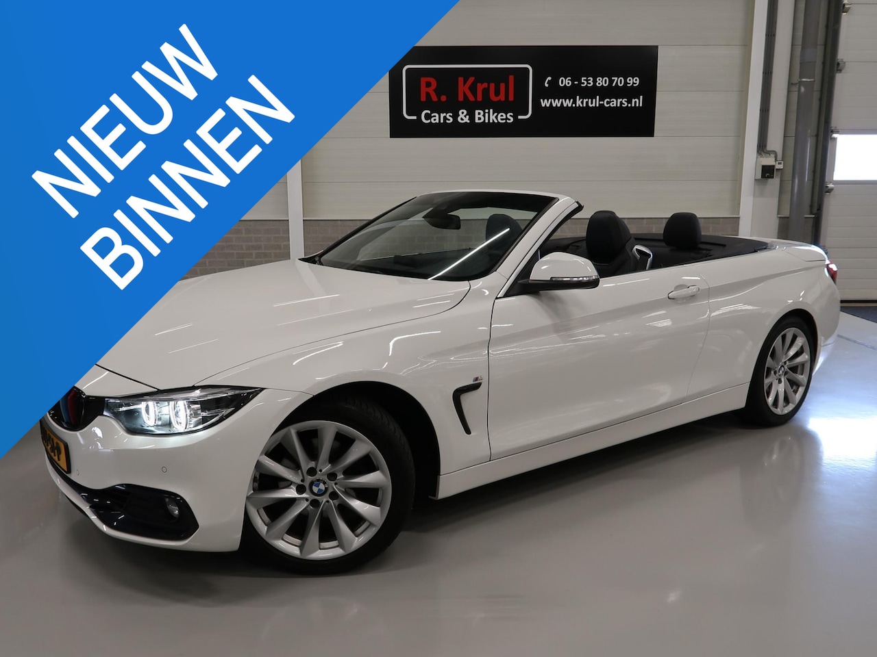 BMW 4-serie Cabrio - 420i Sportline Leer Nekverwarming Sportstoelen Zeer nette auto Boekjes aanwezig Harman/Kar - AutoWereld.nl
