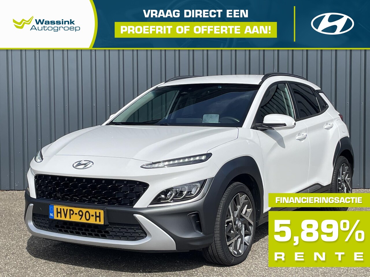 Hyundai Kona - 1.6 GDI HEV 141pk DCT Fashion I Cruise I Carplay I Navigatie I Camera I DAB I Headup Displ - AutoWereld.nl