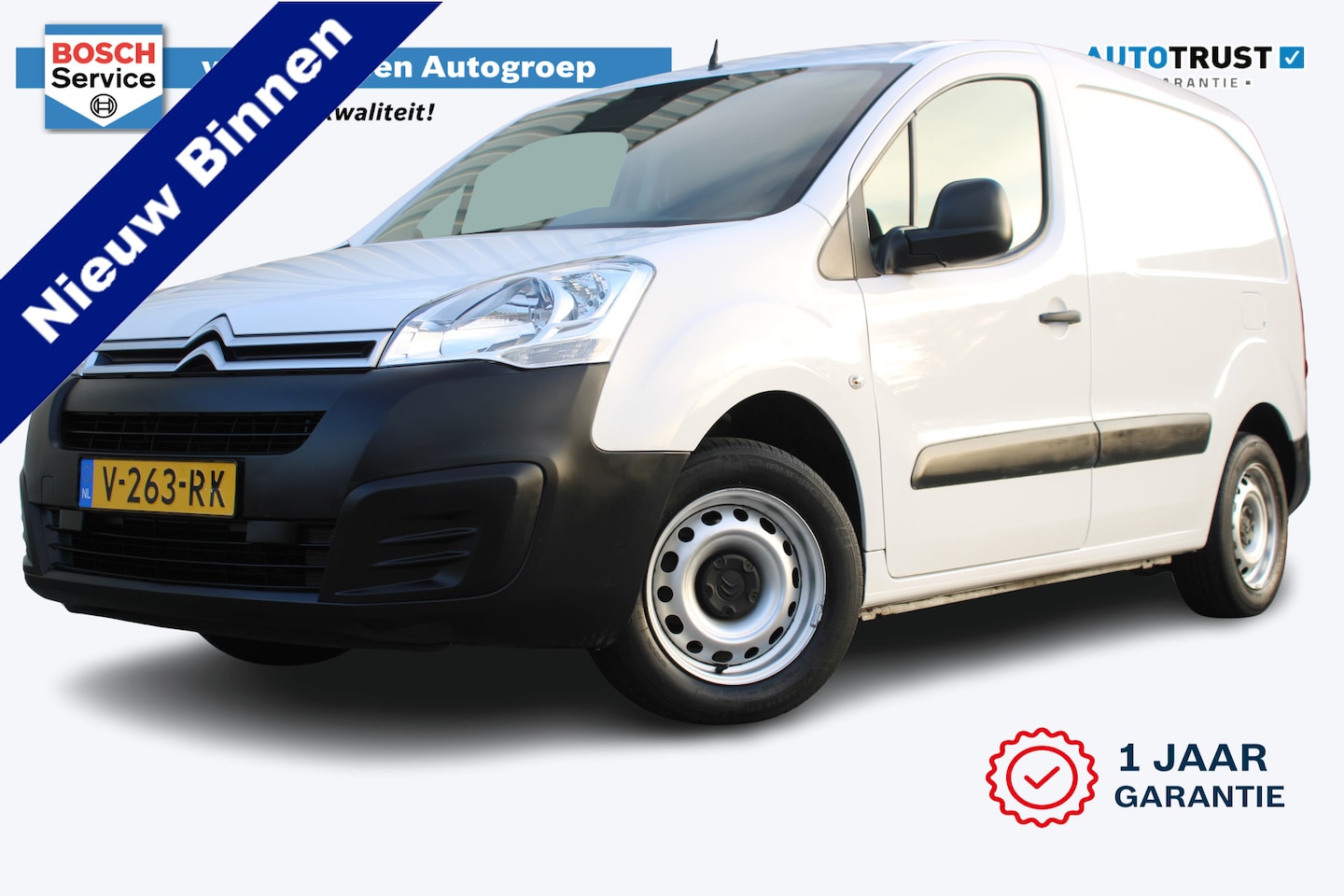 Citroën Berlingo - 1.6 BlueHDI 75 Club | Incl. 12 maanden garantie | Airco | Trekhaak | Parkeersensoren | Blu - AutoWereld.nl