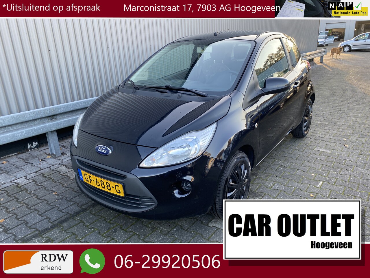 Ford Ka - 1.2 Style start/stop 117Dkm.NAP & Airconditioning – Inruil Mogelijk – - AutoWereld.nl