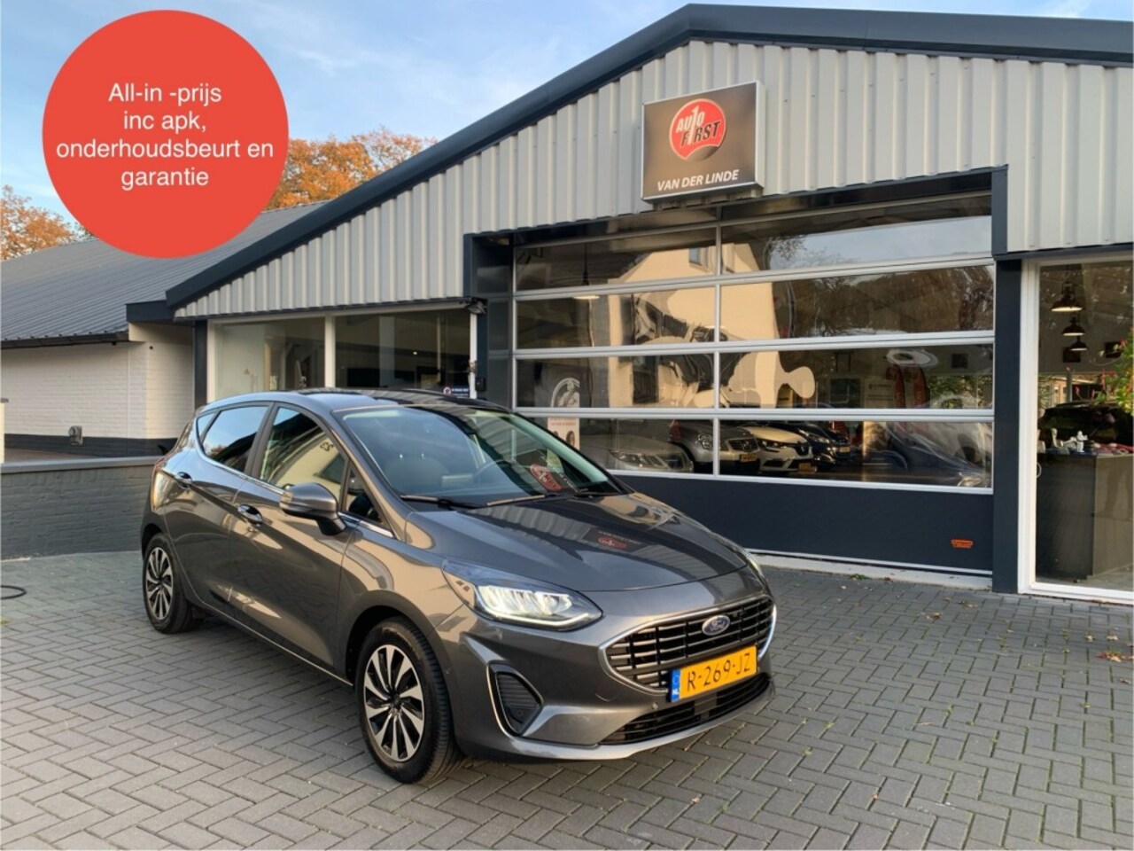 Ford Fiesta - 1.0 EcoBoost Hybrid Titanium X 1.0 EcoBoost Hybrid Titanium X, cruise, airco, park sensor, All in prijs inclusief apk en - AutoWereld.nl
