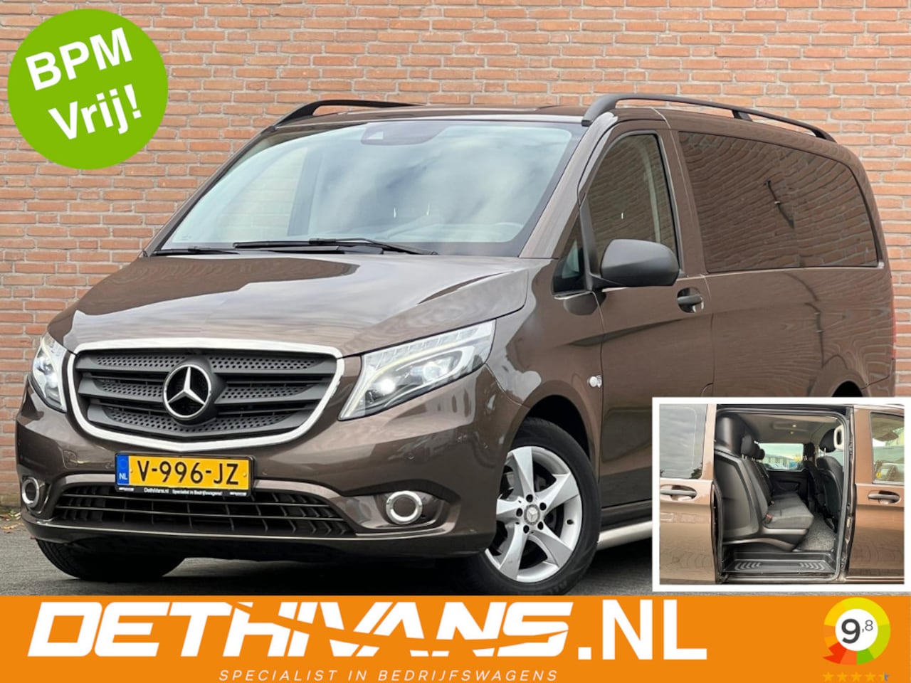 Mercedes-Benz Vito - 116CDI 164PK Dubbelcabine / 7G-Tronic / LED / Navigatie / Euro6 - AutoWereld.nl