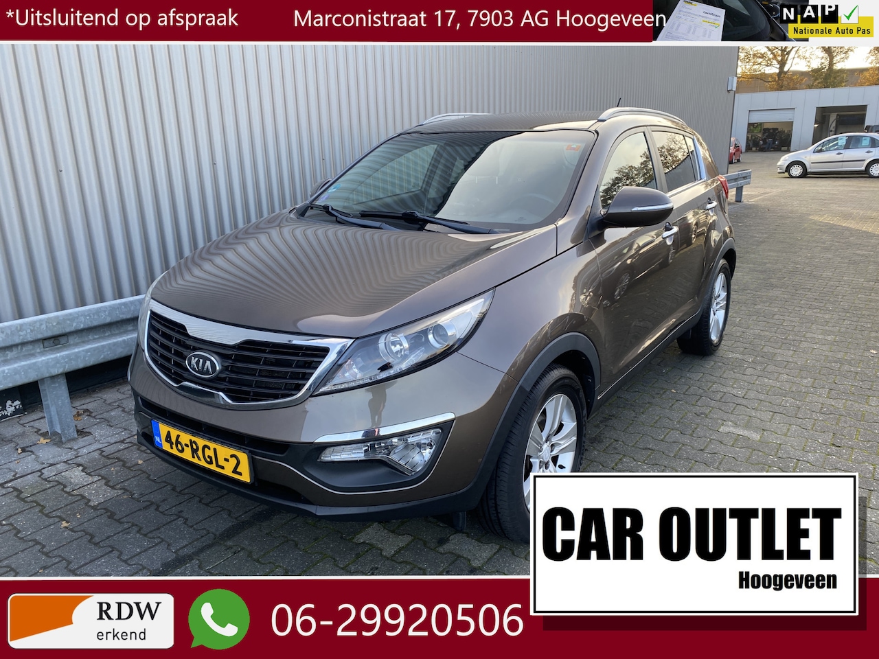 Kia Sportage - 1.6 GDI X-ecutive Plus Pack 163Dkm.NAP, Half Leer, Clima, PDC, LM, Afn.Trekh, nw. APK – In - AutoWereld.nl