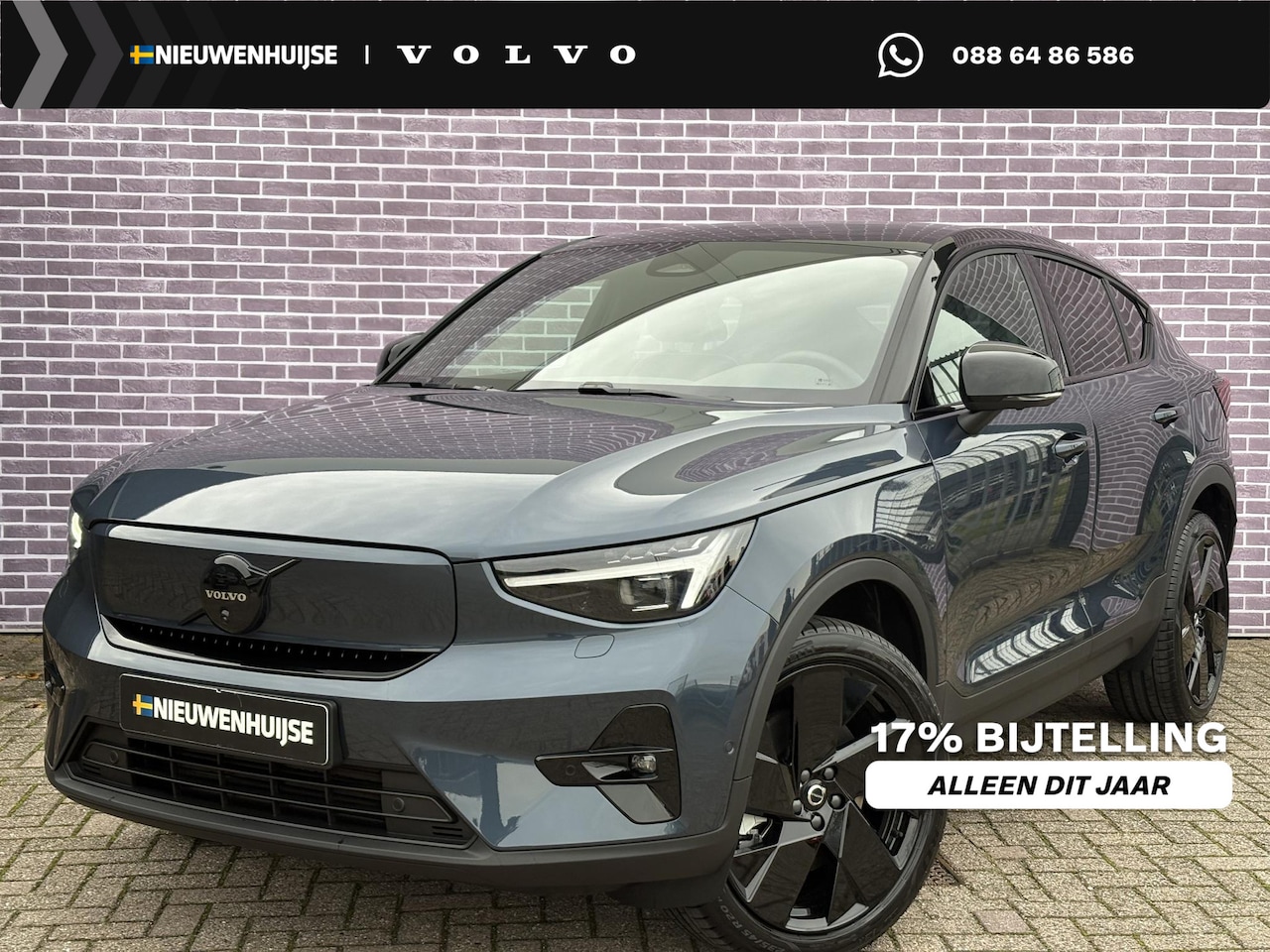 Volvo EC40 - Twin Motor Ultra Black Edition 82 kWh 17% Bijtelling | AWD | Snel Leverbaar | Pixel LED | - AutoWereld.nl