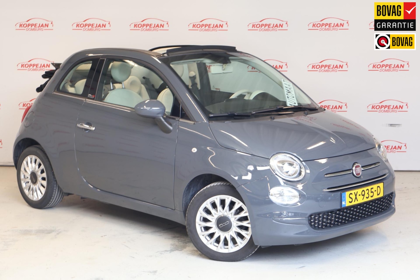 Fiat 500 C - 0.9 TwinAir Turbo Lounge NL auto, Cruise controle, airco - AutoWereld.nl