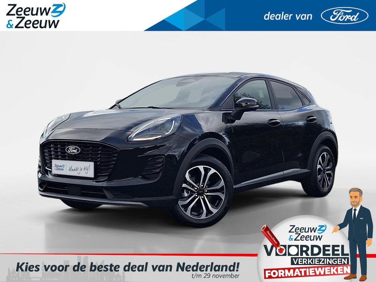 Ford Puma - 1.0 EcoBoost Hybrid Titanium 125pk | Comfort Pack | Uit voorraad leverbaar | Options 0.99% - AutoWereld.nl