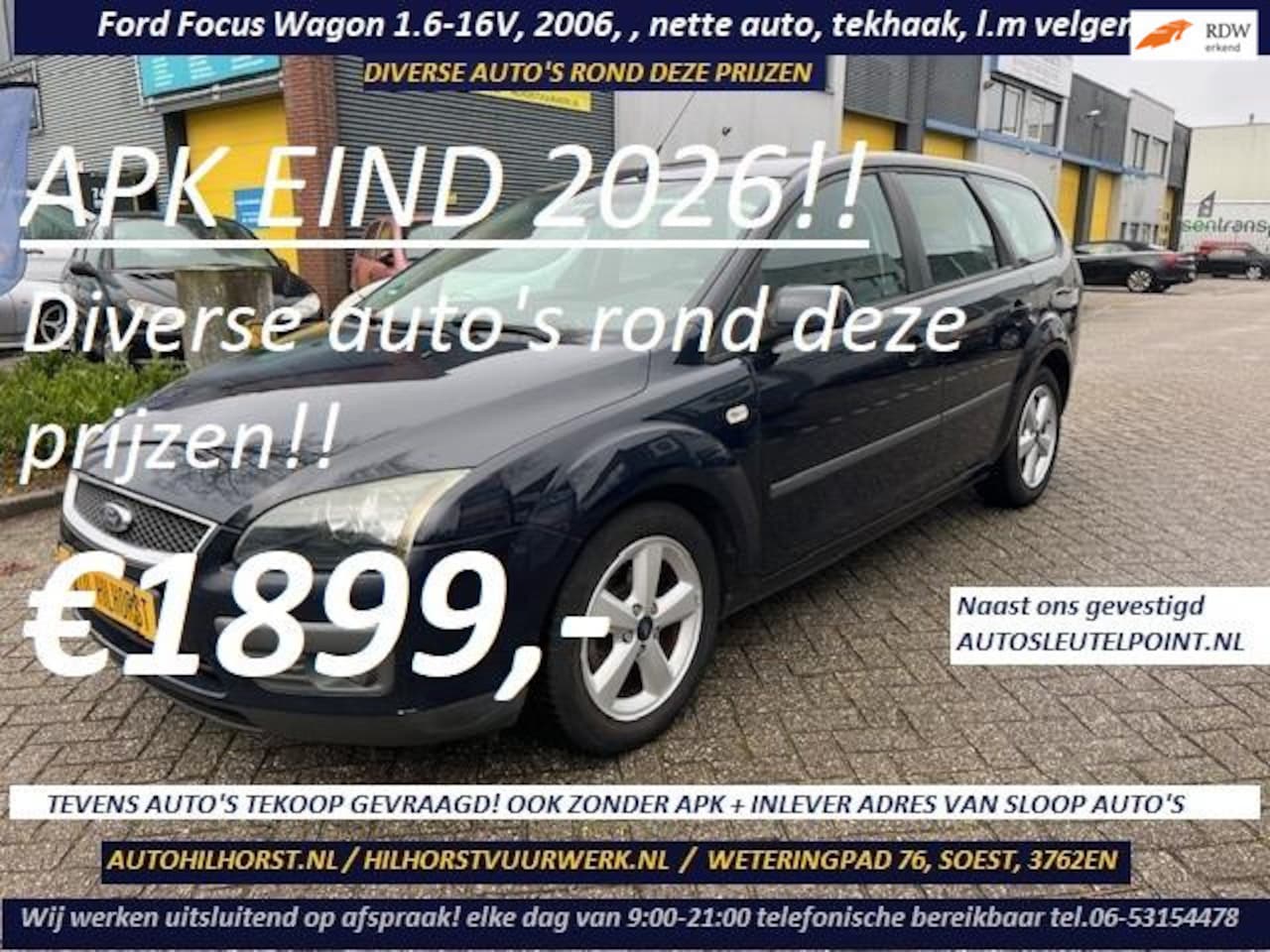 Ford Focus Wagon - 1.6-16V Futura 1.6-16V Futura , Nederlandse auto, apk eind 2026!! diverse apk auto's - AutoWereld.nl