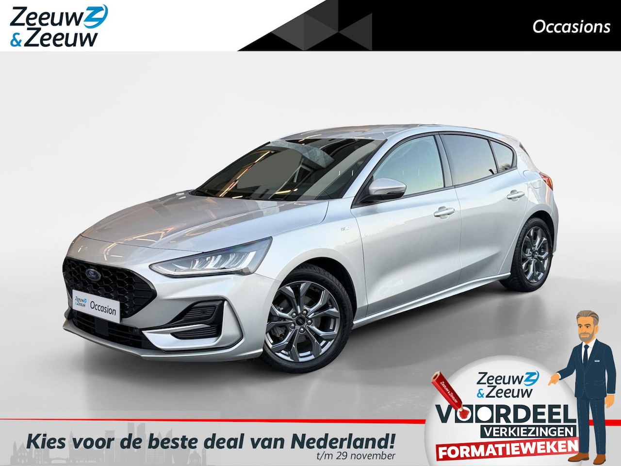 Ford Focus - 1.0 EcoBoost Hybrid ST Line | WinterPack | Sync4 | Carplay | Navi | - AutoWereld.nl