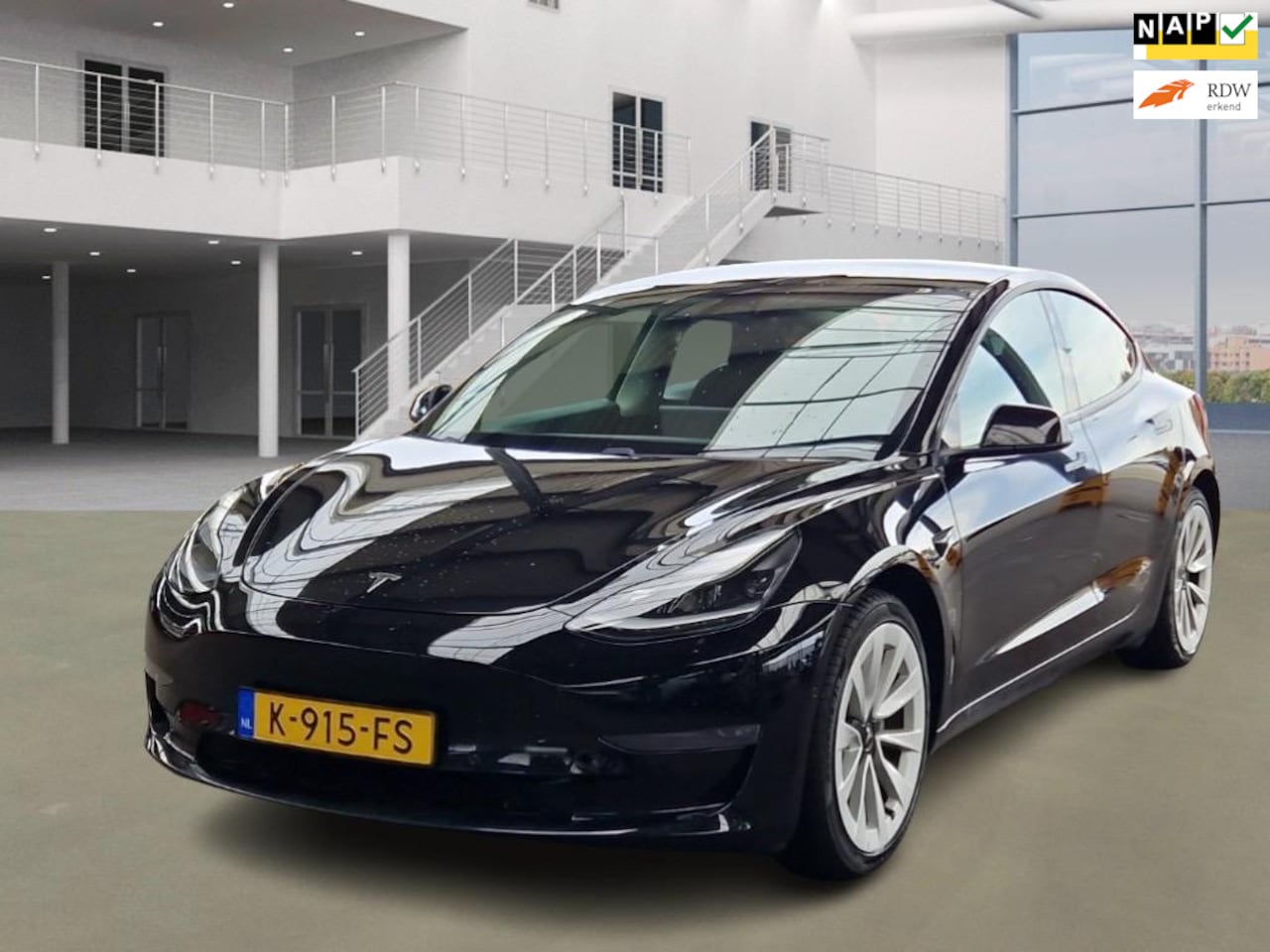 Tesla Model 3 - Long Range RWD Long Range AWD 75 kWh | SOH 89% | Facelift | LFP Accu | Dual Motor | Autopilot | Zwart | 2 - AutoWereld.nl