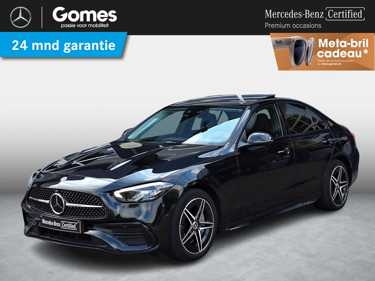 Mercedes-Benz C-klasse - 300 e AMG Line Limited | Panoramadak | Trekhaak | Night pakket | 360˚ camera | Dodehoekass - AutoWereld.nl