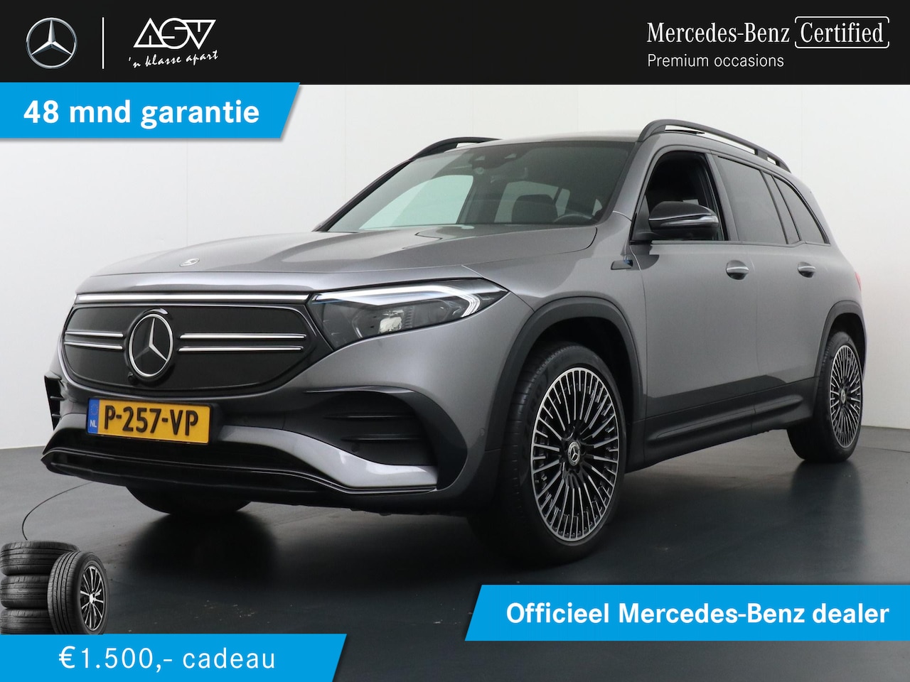 Mercedes-Benz EQB - 250 AMG Line 7p. 67 kWh Panoramadak, 7 persoons, stoelen met memory, head-up display - AutoWereld.nl