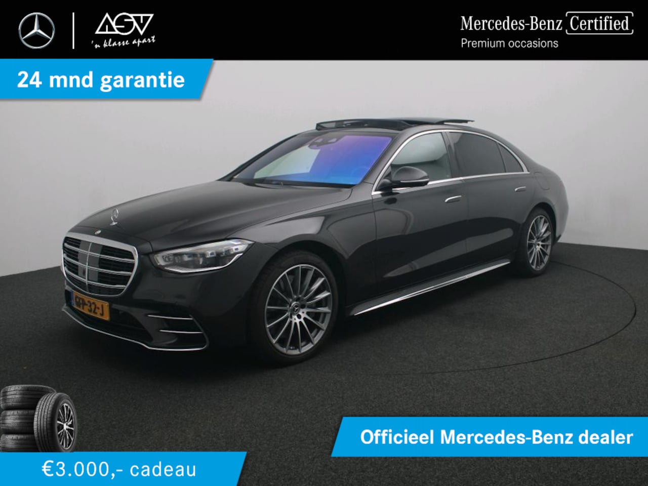 Mercedes-Benz S-klasse - 450 e AMG Lang | Panorama - Schuifdak | Burmester 3D Surround System | Stoelventilatie/-ve - AutoWereld.nl