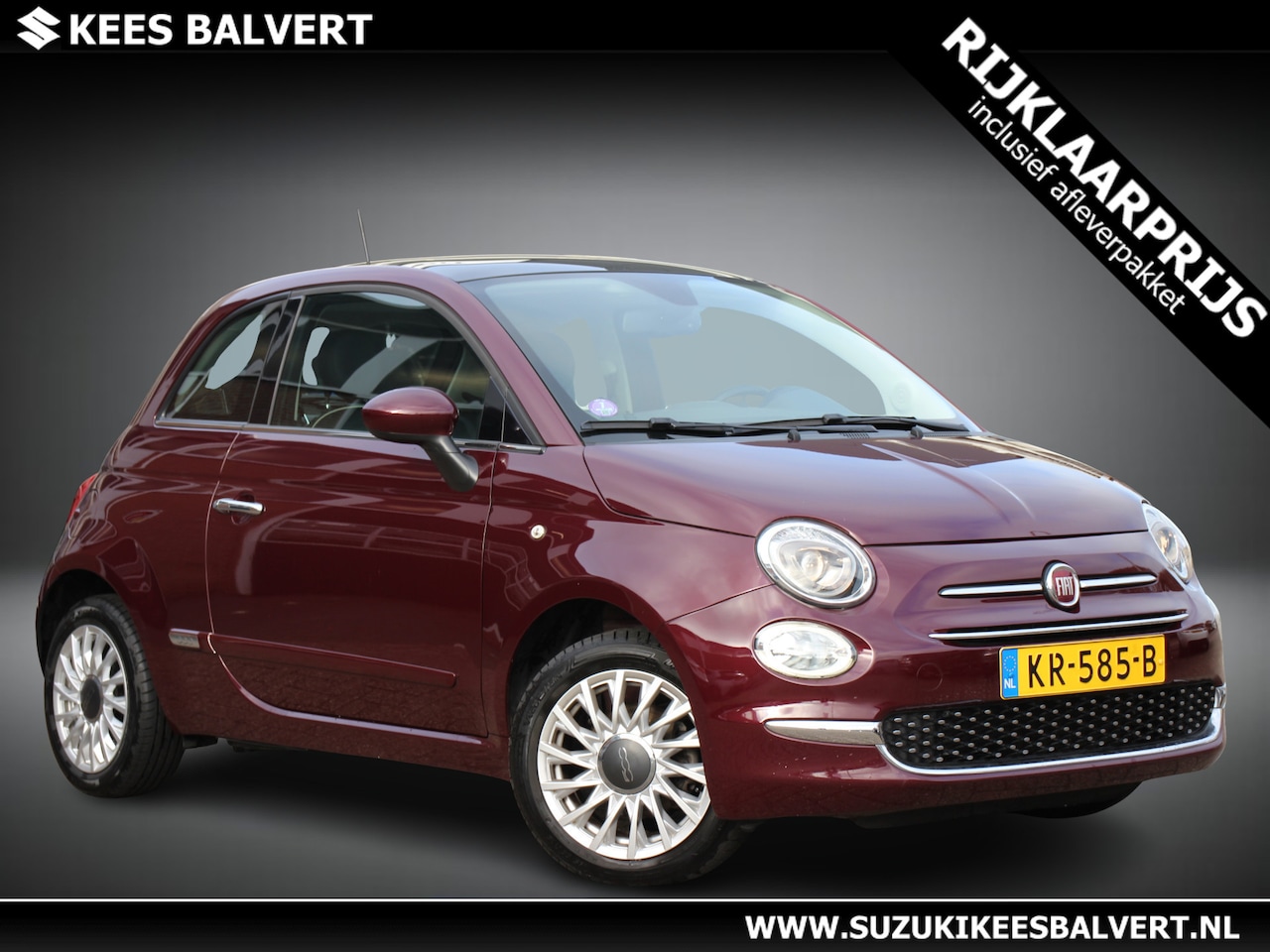 Fiat 500 - 1.2 Lounge | Navi | Parkeersensoren | Clima | Panodak | - AutoWereld.nl