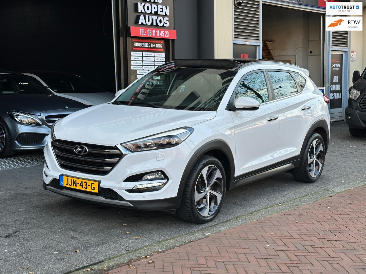 Hyundai Tucson - 1.6 T-GDi i-Motion 4WD Automaat Leer Navi Camera Pano - AutoWereld.nl