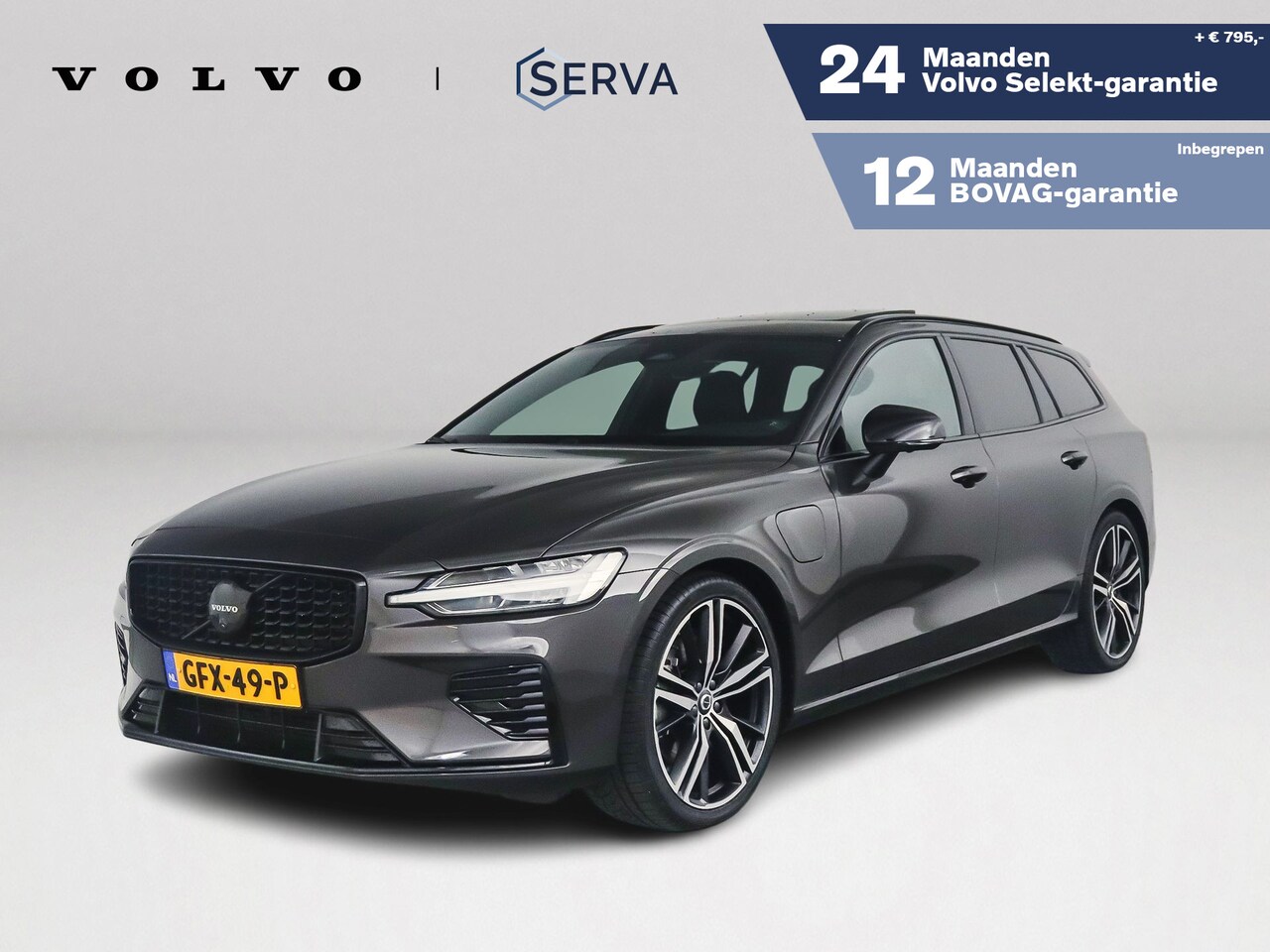 Volvo V60 - T6 Aut. Plug-in hybrid AWD Plus Dark | Panoramadak | 360° camera | Stoel- en Stuurverwarmi - AutoWereld.nl