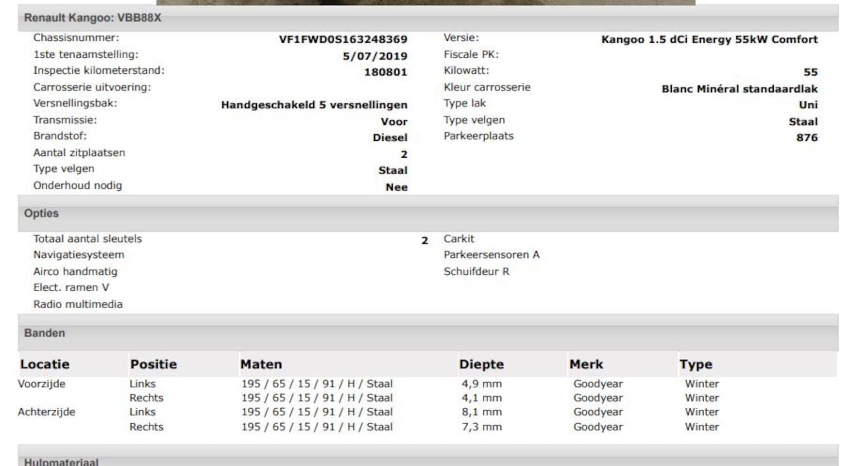 Renault Kangoo - 1.5 dCi 75PK Energy Comfort / Airco / Navigatie / Schuifdeur-Rechts / Achterdeuren / Apk 0 - AutoWereld.nl