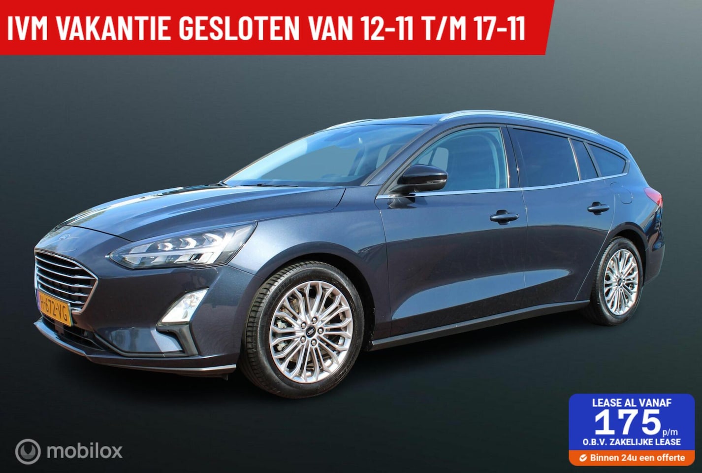 Ford Focus Wagon - 1.0 EcoBoost Titanium Business 1.0 EcoBoost Titanium Business 125 PK, Stuur/stoel verwarming, Pdc voor + achter, Full led - AutoWereld.nl